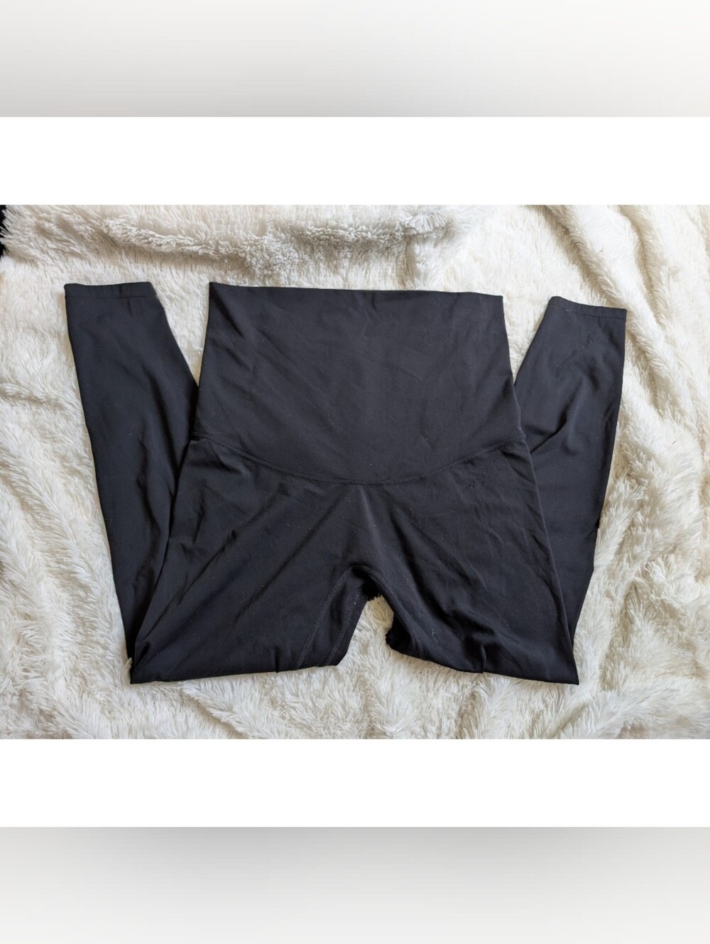 Poshdivah Black Stretchy Maternity Leggings Size XL